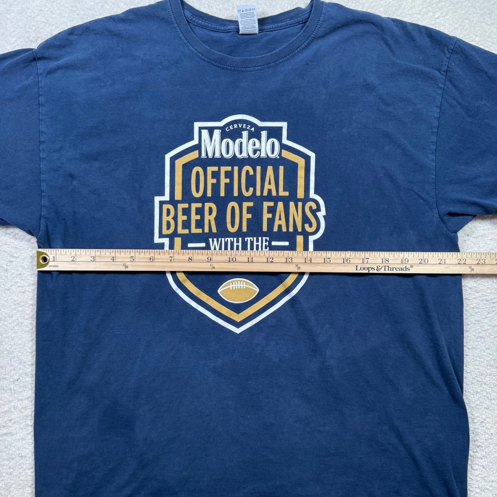 Modelo Official Beer‎ of Fans Fighting Spirit Football T Shirt Blue XL Brewery - Picture 8 of 9